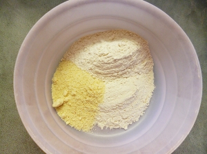 Rice flour, almond flour and buckwheat flour.