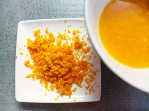 Orange zest and juice.